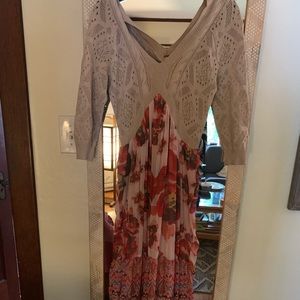 Free people maxi dress with knit top